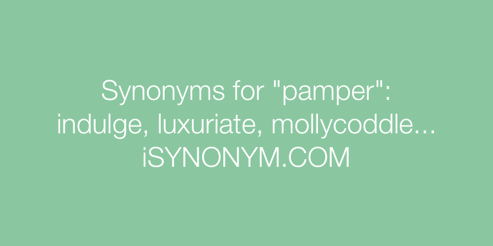 pamper synonym