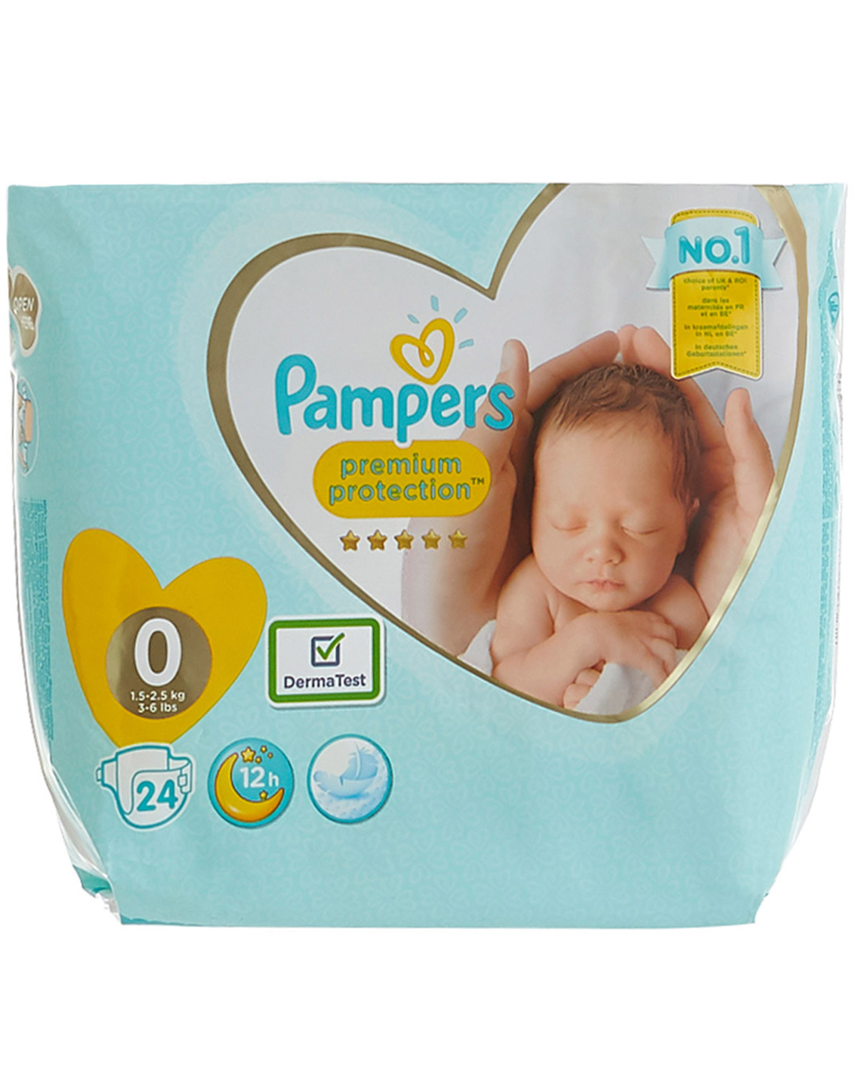 pampers new baby size 0 micro carry pack 24 nappies