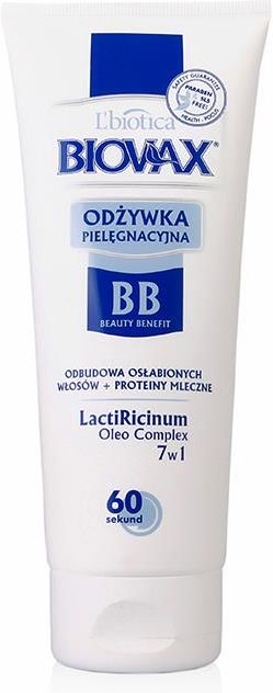 lbiotica biovax bb beauty benefit odżywka do włosów osłabionych 200ml