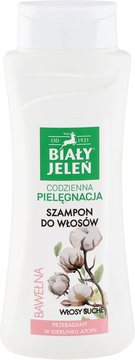 szampon biały jeleń bawełną