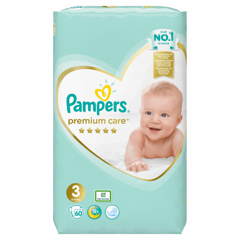 pieluchy pampers 3 premium care 60 szt