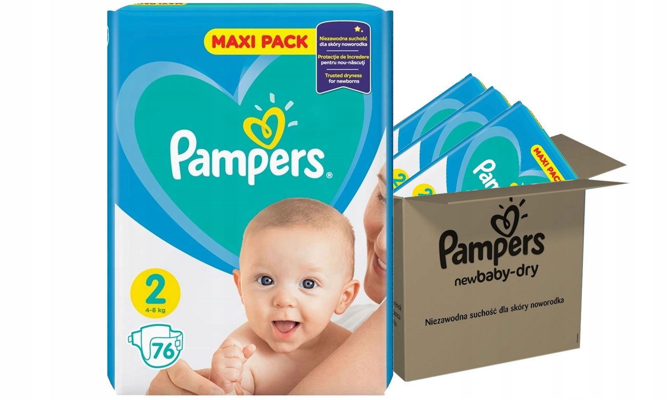 pieluchy pampers active baby-dry 2 mini 228 szt