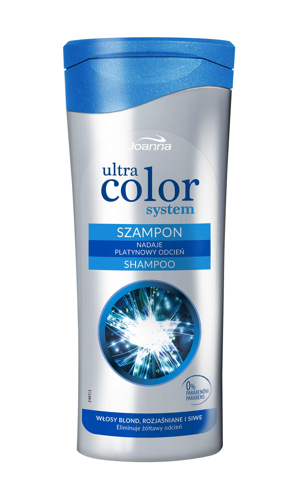 niebieski szampon