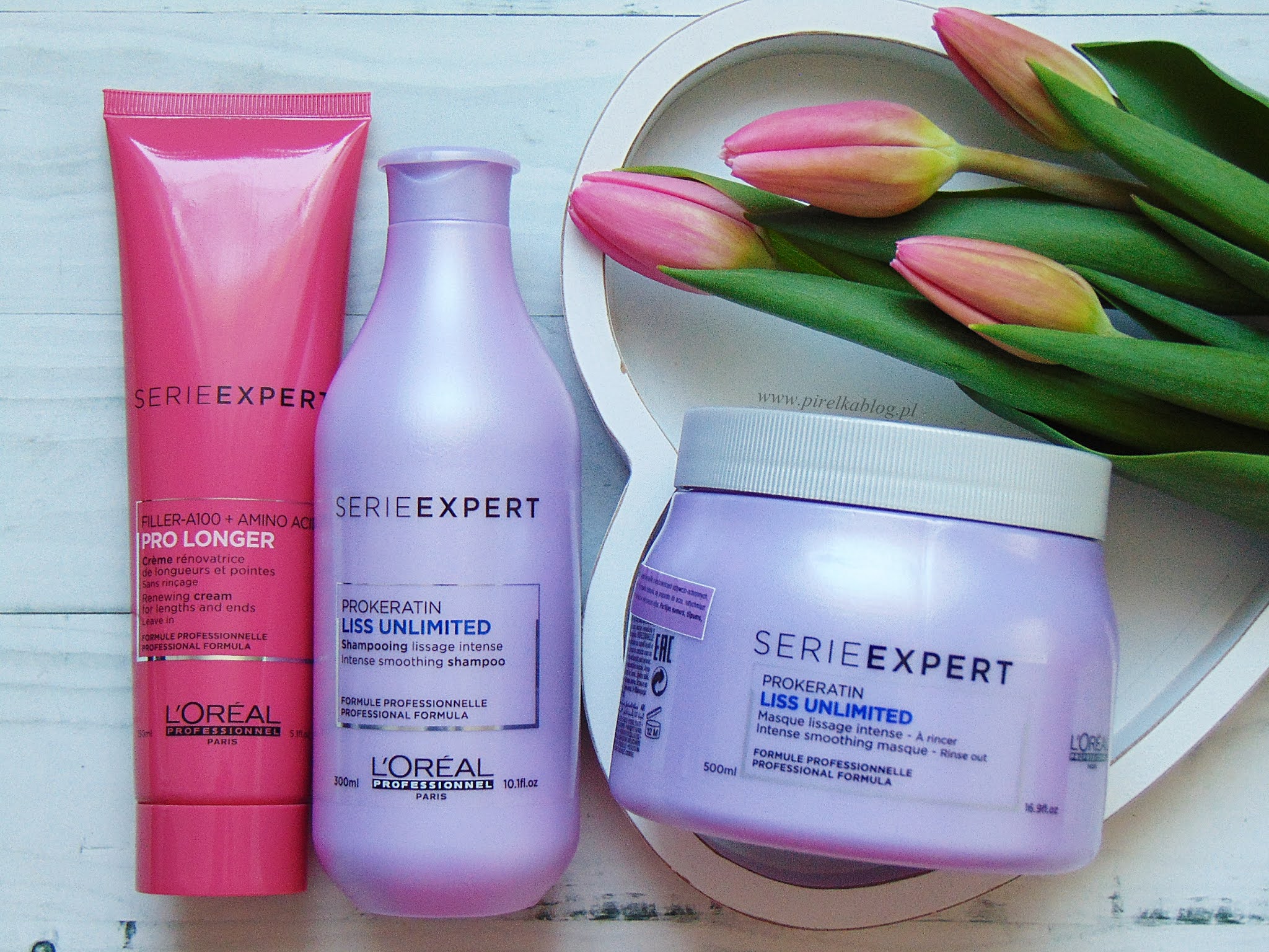 niebieski szampon loreal expert rozowa butelka