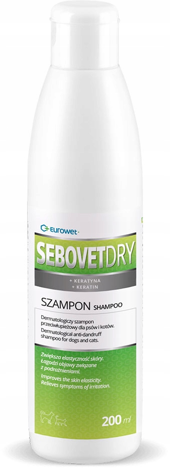 eurowet sebovet-dry szampon przeciwłupieżowy 200ml