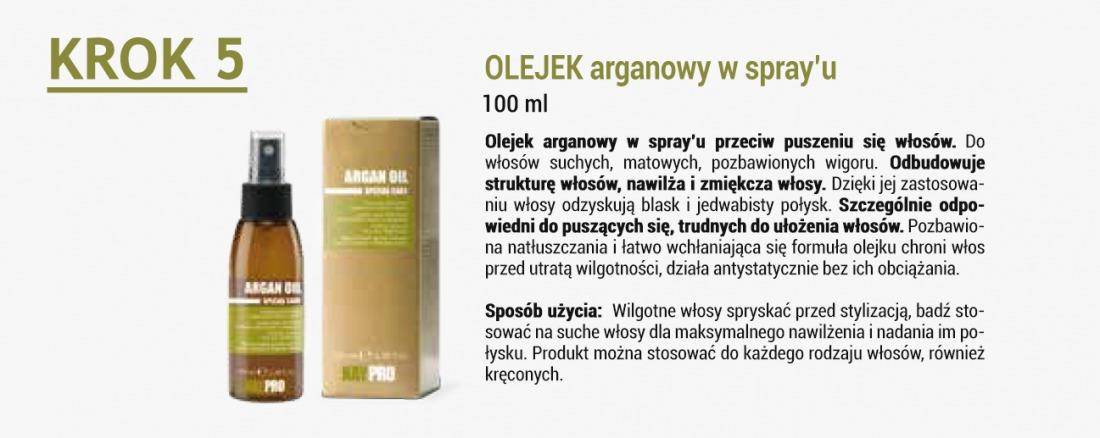 olejek arganowy w sprayu do włosów