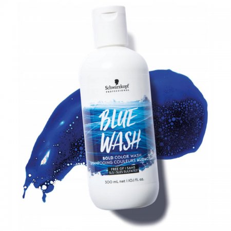 niebieski szampon