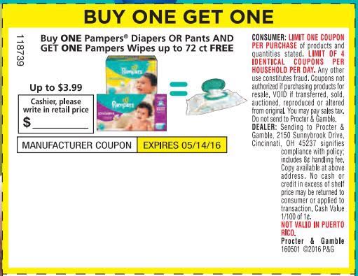 pampers voucher code