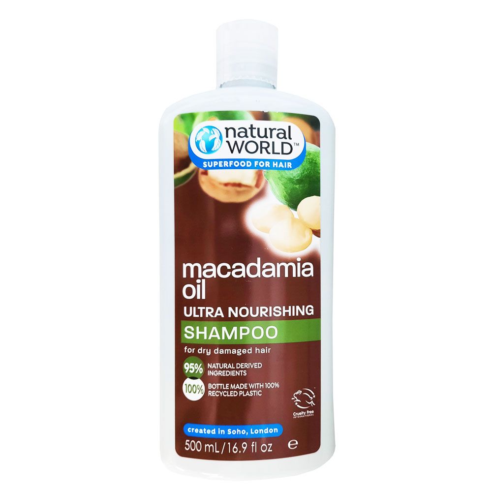 natural world macadamia oil ultra nourishing odżywczy szampon do włosów