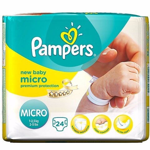 pampers new baby size 0 micro carry pack 24 nappies