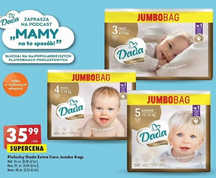 pieluchy dada extra care promocja