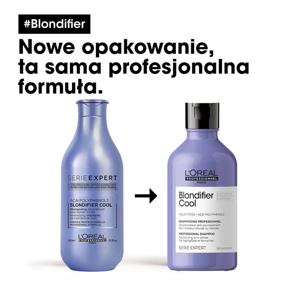 blondifier cool szampon minimalizujący żółty odcień włosów blond 500ml