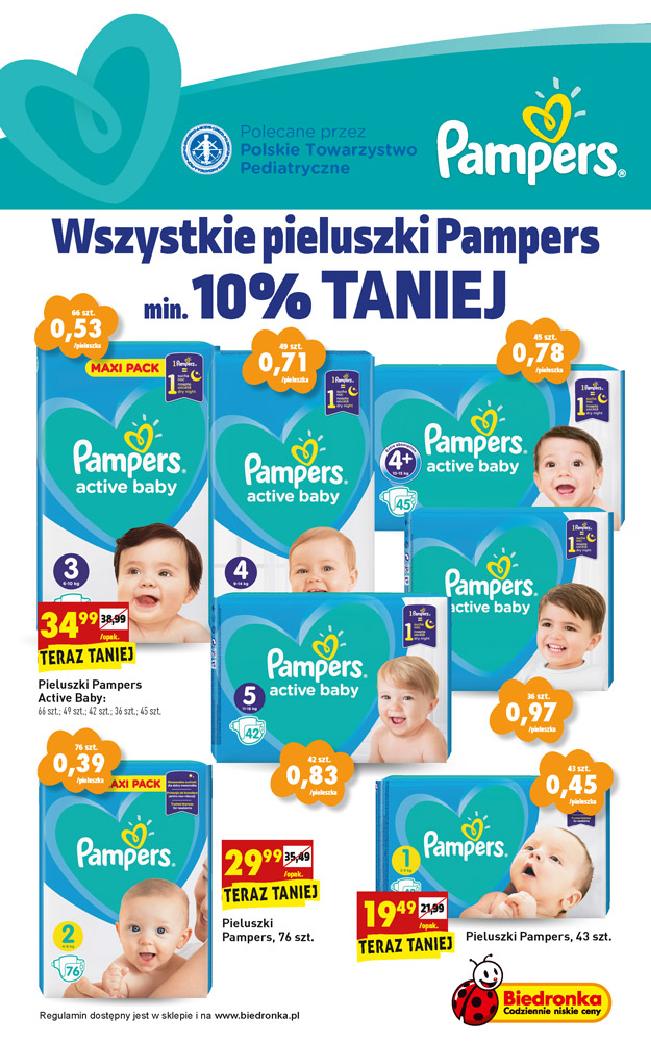 biedronka ceny pampers