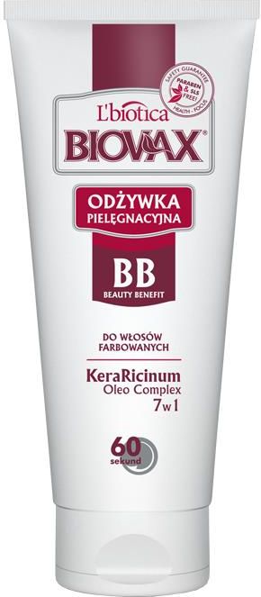 lbiotica biovax bb beauty benefit odżywka do włosów osłabionych 200ml