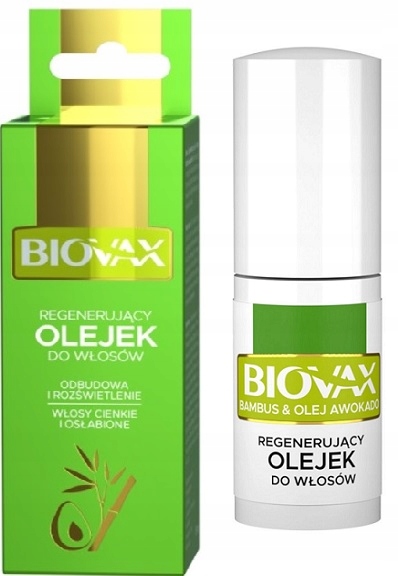 lbiotica biovax regenerujący olejek do włosów bambus i awokado