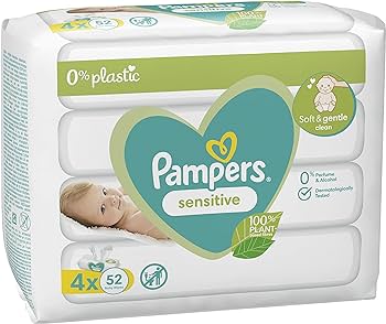 pampers sensitive chusteczki nawilżane 4x56 sztuk