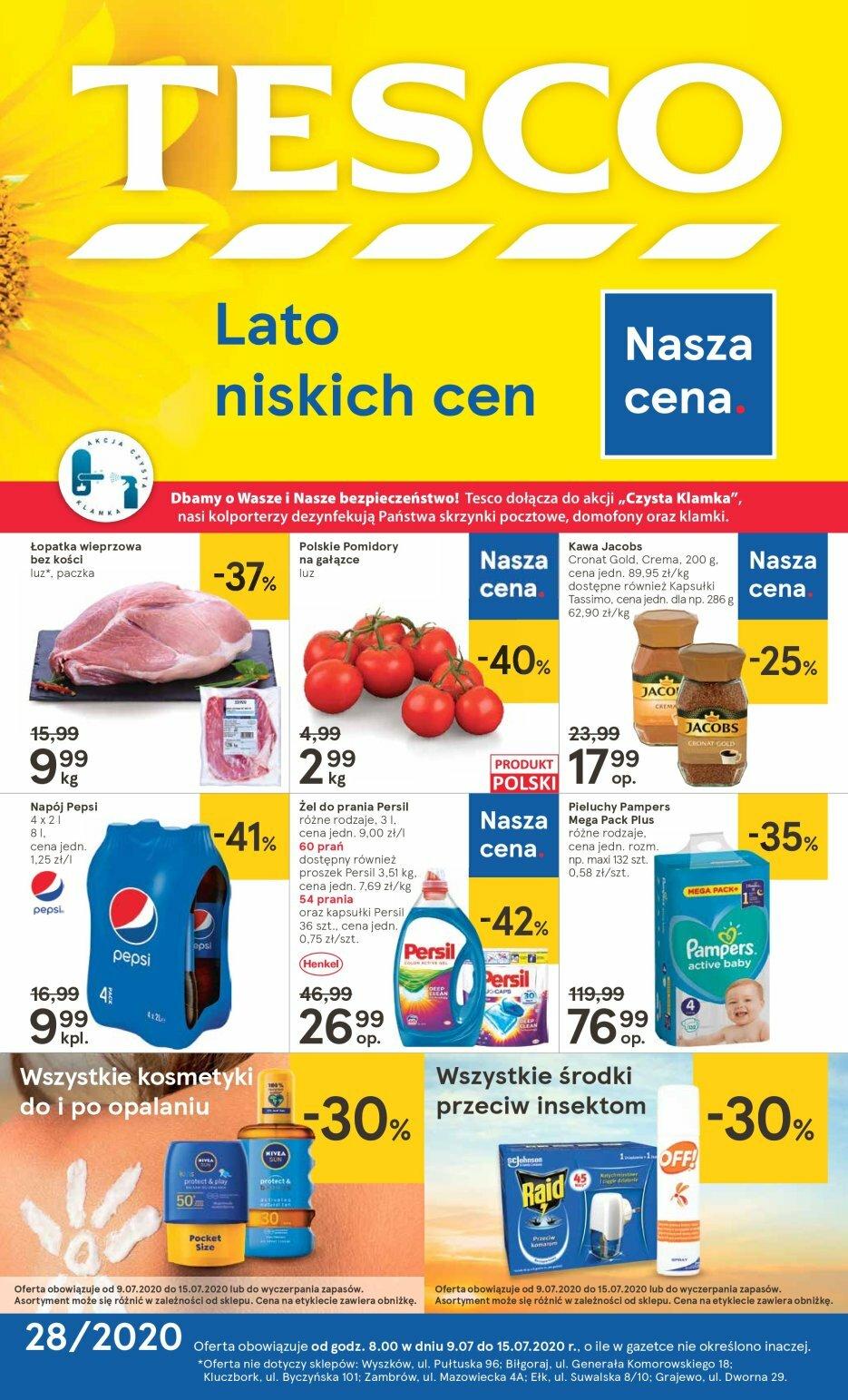 tesco gazetka pampers